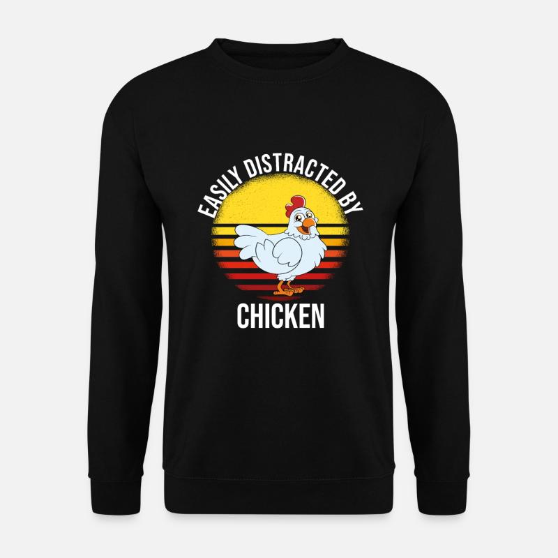 Funny Chicken Saying Chicken - Unisex Sweatshirt - black