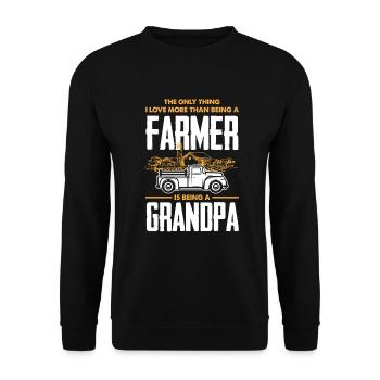 Lustiges Bauer Bauernhof Landwirt Geschenk - Unisex Pullover - Schwarz - Vorne - Alina (178cm) & Michal (187cm)