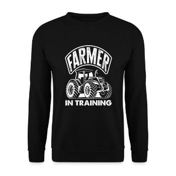 Funny Farmer Farm Farmer Gift - Unisex Sweatshirt - black - Front - Alina (178cm) & Michal (187cm)