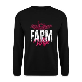 Lustiges Bauer Bauernhof Landwirt Geschenk - Unisex Pullover - Schwarz - Vorne - Alina (178cm) & Michal (187cm)