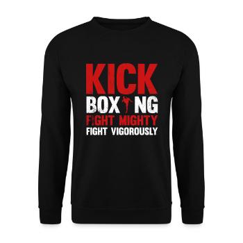 Kickboxen Kickboxer Kickboxing - Unisex Sweatshirt - black - Front - Alina (178cm) & Michal (187cm)