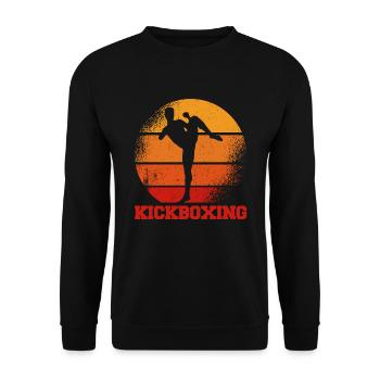 Kickboxen Kickboxer Kickboxing - Unisex Sweatshirt - black - Front - Alina (178cm) & Michal (187cm)