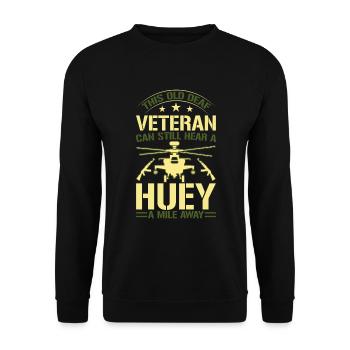 Mile Away Helicopter Pilot Vietnam Veteran - Unisex Sweatshirt - black - Front - Alina (178cm) & Michal (187cm)