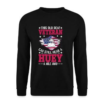 Mile Away Helicopter Pilot Vietnam Veteran - Unisex Sweatshirt - black - Front - Alina (178cm) & Michal (187cm)