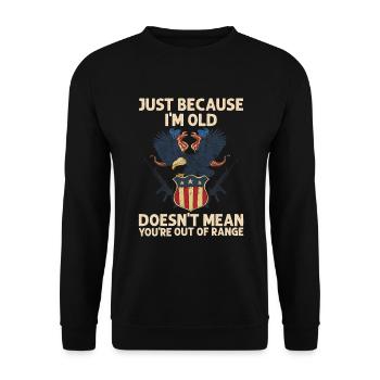 Ce n’est pas parce que je suis vieux que tu n’as plus de - Sweat-shirt Unisexe - noir - Devant - Alina (178cm) & Michal (187cm)
