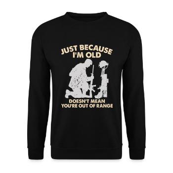 Ce n’est pas parce que je suis vieux que tu n’as plus de - Sweat-shirt Unisexe - noir - Devant - Alina (178cm) & Michal (187cm)