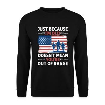 Ce n’est pas parce que je suis vieux que tu n’as plus de - Sweat-shirt Unisexe - noir - Devant - Alina (178cm) & Michal (187cm)