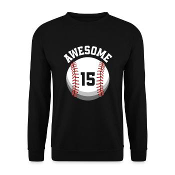 Fête de baseball du 15e anniversaire des enfants - Sweat-shirt Unisexe - noir - Devant - Alina (178cm) & Michal (187cm)