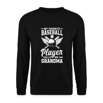 Funny Baseball - Unisex Sweatshirt - black - Front - Alina (178cm) & Michal (187cm)