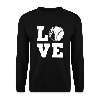 Lustiger Baseball - Unisex Pullover - Schwarz - Vorne - Alina (178cm) & Michal (187cm)