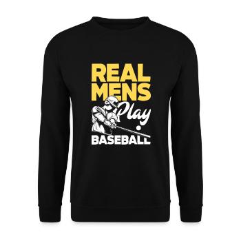 Funny Baseball - Unisex Sweatshirt - black - Front - Alina (178cm) & Michal (187cm)