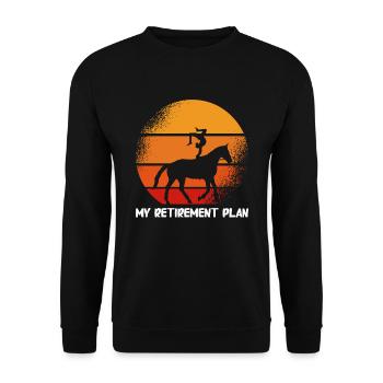 Voltige, équitation, dressage - Sweat-shirt Unisexe - noir - Devant - Alina (178cm) & Michal (187cm)
