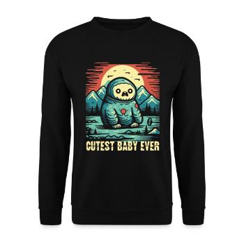 Le bébé le plus mignon de tous les temps - Sweat-shirt Unisexe - noir - Devant - Alina (178cm) & Michal (187cm)