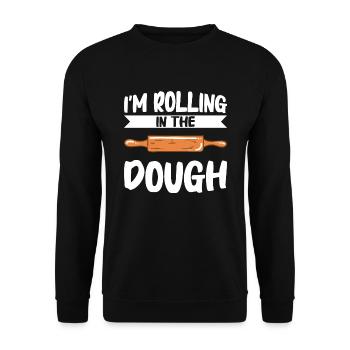 Cuisson du pain Boulangerie Boulangerie Fabrication du pain - Sweat-shirt Unisexe - noir - Devant - Alina (178cm) & Michal (187cm)