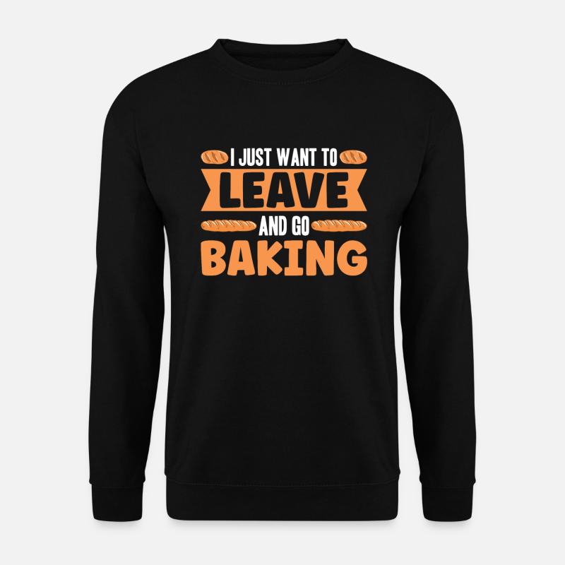 Brot backen Bäcker Bäckerei Brot machen - Unisex Pullover - Schwarz