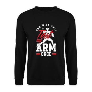 Funny Baseball - Unisex Sweatshirt - black - Front - Alina (178cm) & Michal (187cm)