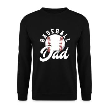 Funny Baseball - Unisex Sweatshirt - black - Front - Alina (178cm) & Michal (187cm)