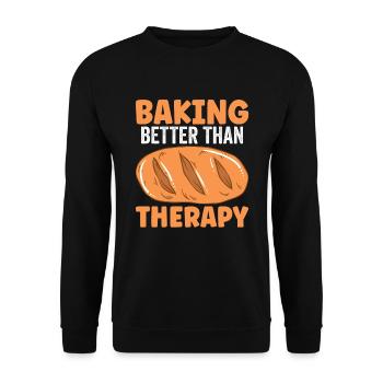 Cuisson du pain Boulangerie Boulangerie Fabrication du pain - Sweat-shirt Unisexe - noir - Devant - Alina (178cm) & Michal (187cm)