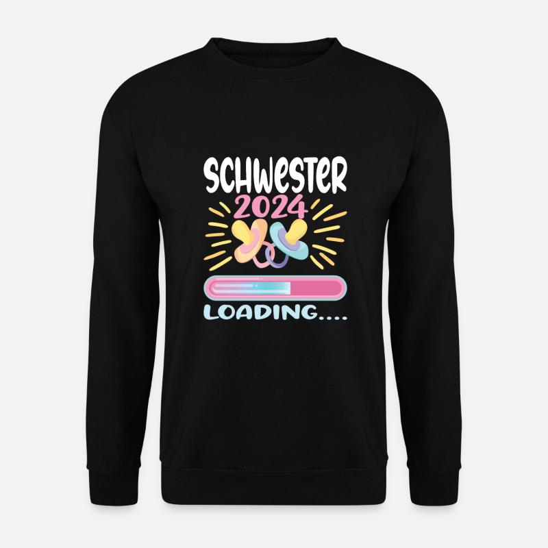 Schwester werden Schwester 2024 - Unisex Pullover - Schwarz