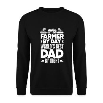 Lustiges Bauer Bauernhof Landwirt Geschenk - Unisex Pullover - Schwarz - Vorne - Alina (178cm) & Michal (187cm)