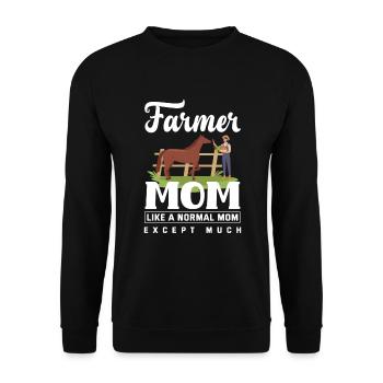 Lustiges Bauer Bauernhof Landwirt Geschenk - Unisex Pullover - Schwarz - Vorne - Alina (178cm) & Michal (187cm)