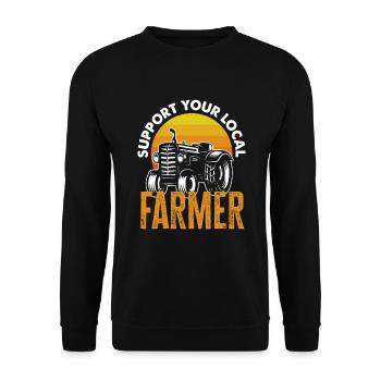 Funny Farmer Farm Farmer Gift - Unisex Sweatshirt - black - Front - Alina (178cm) & Michal (187cm)