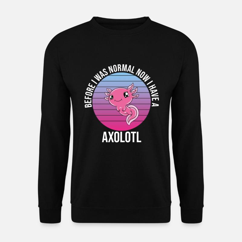 Lustiges Axolotl Süßes Axolotl - Unisex Pullover - Schwarz