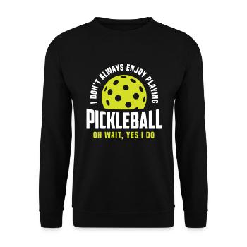 Lustiges Pickleball Geschenk - Unisex Pullover - Schwarz - Vorne - Alina (178cm) & Michal (187cm)