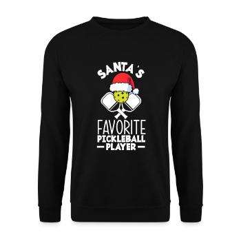 Lustiges Pickleball Geschenk - Unisex Pullover - Schwarz - Vorne - Alina (178cm) & Michal (187cm)