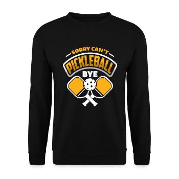 Lustiges Pickleball Geschenk - Unisex Pullover - Schwarz - Vorne - Alina (178cm) & Michal (187cm)