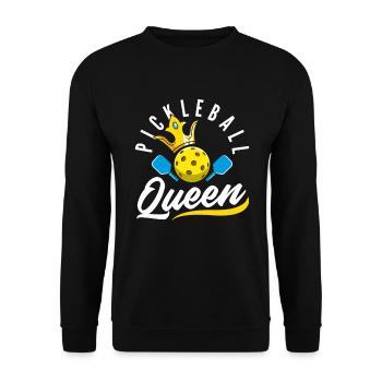 Funny Pickleball Gift - Unisex Sweatshirt - black - Front - Alina (178cm) & Michal (187cm)