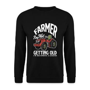 Funny Farmer Farm Farmer Gift - Unisex Sweatshirt - black - Front - Alina (178cm) & Michal (187cm)