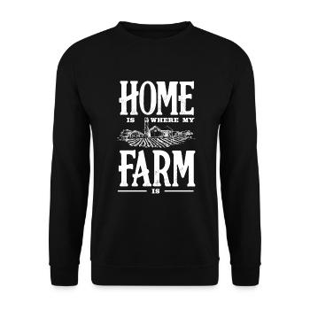 Lustiges Bauer Bauernhof Landwirt Geschenk - Unisex Pullover - Schwarz - Vorne - Alina (178cm) & Michal (187cm)