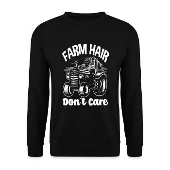 Lustiges Bauer Bauernhof Landwirt Geschenk - Unisex Pullover - Schwarz - Vorne - Alina (178cm) & Michal (187cm)