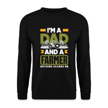 Funny Farmer Farm Farmer Gift - Unisex Sweatshirt - black - Front - Alina (178cm) & Michal (187cm)