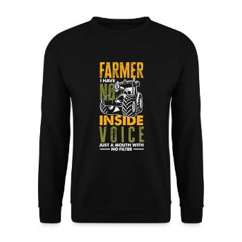 Funny Farmer Farm Farmer Gift - Unisex Sweatshirt - black - Front - Alina (178cm) & Michal (187cm)