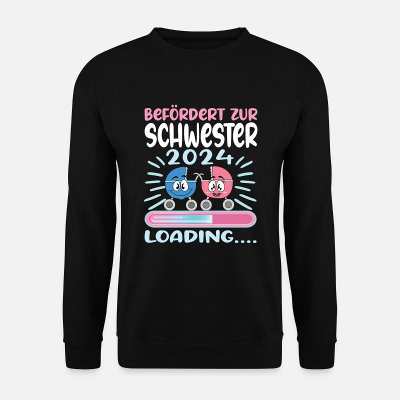 Schwester werden Schwester 2024 - Unisex Pullover - Schwarz