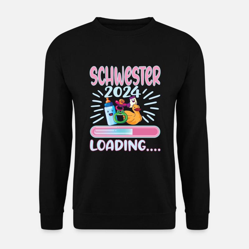Schwester werden Schwester 2024 - Unisex Pullover - Schwarz
