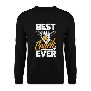 Lustiger Baseball - Unisex Pullover - Schwarz - Vorne - Alina (178cm) & Michal (187cm)