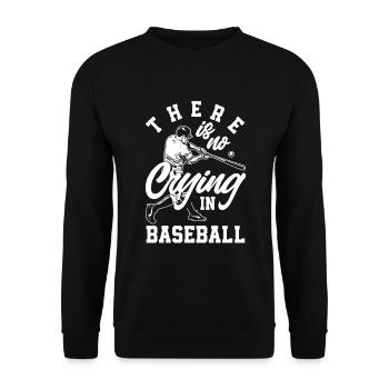 Lustiger Baseball - Unisex Pullover - Schwarz - Vorne - Alina (178cm) & Michal (187cm)