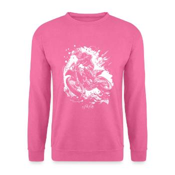 Grunge Motorrad Motocross - Unisex Pullover - Pink - Vorne