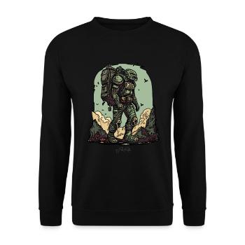 Mission auf einem entfernten Planeten - Unisex Pullover - Schwarz - Vorne - Alina (178cm) & Michal (187cm)