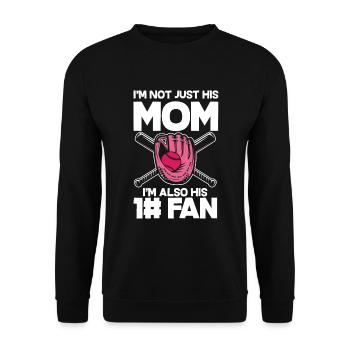 Funny Baseball - Unisex Sweatshirt - black - Front - Alina (178cm) & Michal (187cm)