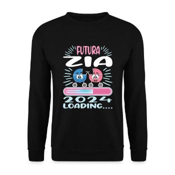 Zia 2024 Loading Tante 2024 - Unisex Pullover - Schwarz - Vorne - Alina (178cm) & Michal (187cm)