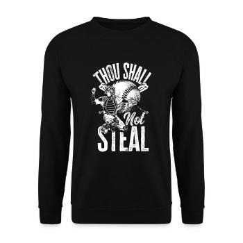 Funny Baseball - Unisex Sweatshirt - black - Front - Alina (178cm) & Michal (187cm)