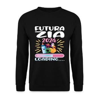 Zia 2024 Loading Tante 2024 - Unisex Pullover - Schwarz - Vorne - Alina (178cm) & Michal (187cm)