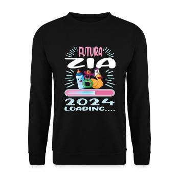 Zia 2024 Loading Tante 2024 - Unisex Pullover - Schwarz - Vorne - Alina (178cm) & Michal (187cm)