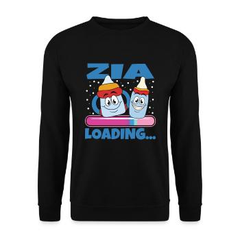 Zia 2024 Loading Tante 2024 - Unisex Pullover - Schwarz - Vorne - Alina (178cm) & Michal (187cm)