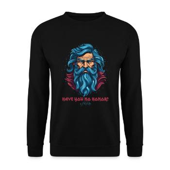 N’as-tu pas d’honneur, ô dieu grec - Sweat-shirt Unisexe - noir - Devant - Alina (178cm) & Michal (187cm)
