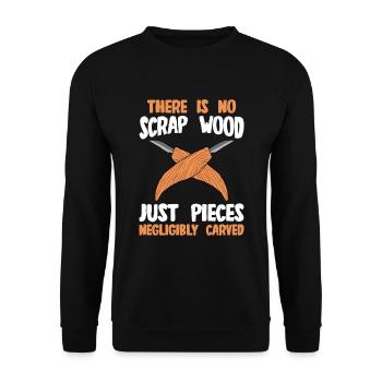Wood Shining Wood Carving - Unisex Sweatshirt - black - Front - Alina (178cm) & Michal (187cm)